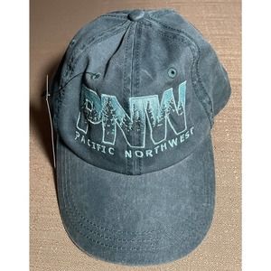 NEW PNW Snapback Hat - Pacific Northwest Blue Embroidered Tag On Adjustable